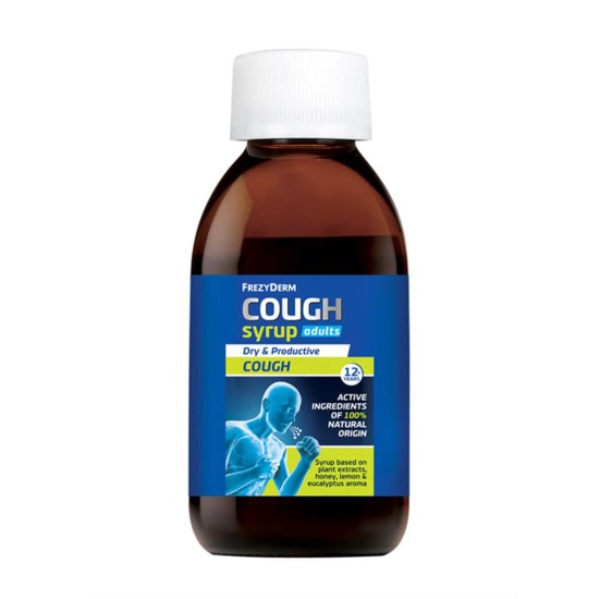 Frezyderm Cough Syrup Adults Σιρόπι για Ξηρό και Παραγωγικό Βήχα χωρίς Γλουτένη 182gr