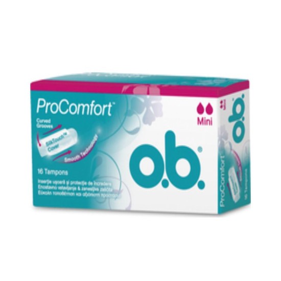 O.B. ProComfort Curved Grooves & SilkTouch Cover Mini 16τμχ