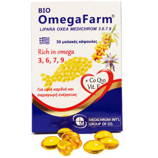 Medichrom Bio Omegafarm Λιπαρά Οξέα 3 6 7 9 30 μαλακές κάψουλες