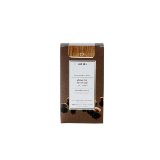 Korres Argan Oil Advanced Colorant 7.3 Ξανθό Χρυσό Μελί