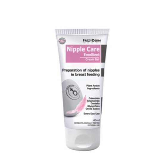 FREZYDERM NIPPLE CARE EMOLLIENT CREAM-GEL 40ml.Μαλακτική κρέμα για την περιποίηση και την προστασία των θηλών κατά την περίοδο της εγκυμοσύνης και του θηλασμού. 40ml