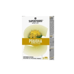 Superfoods Χρυσή Ρίζα Rhodiola 250mg 30 κάψουλες Superfoods Χρυσή Ρίζα Rhodiola 250mg 30 κάψουλες