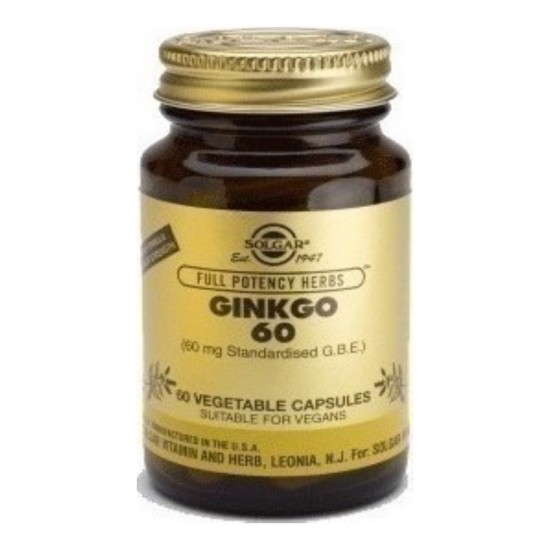 Solgar Ginkgo Biloba 60 φυτικές κάψουλες