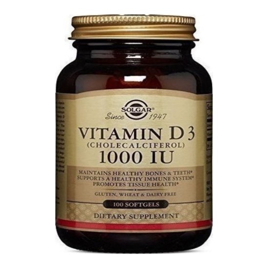 Solgar Vitamin D3 1000iu 100 μαλακές κάψουλες