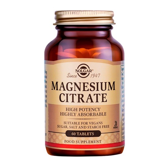 Solgar Magnesium Citrate 200mg 60 ταμπλέτες