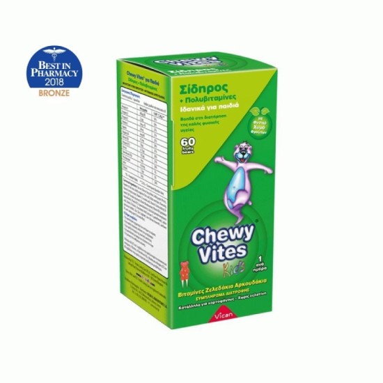 Vican Chewy Vites Iron 60 μασώμενα δισκία