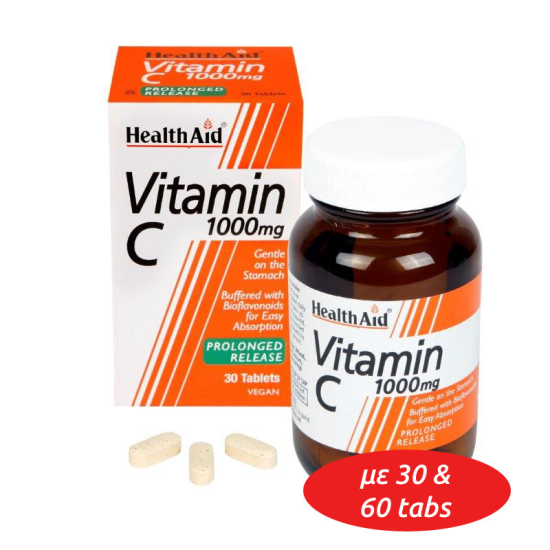 Health Aid Vitamin C 1000mg Prolonged Release 30 ταμπλέτες